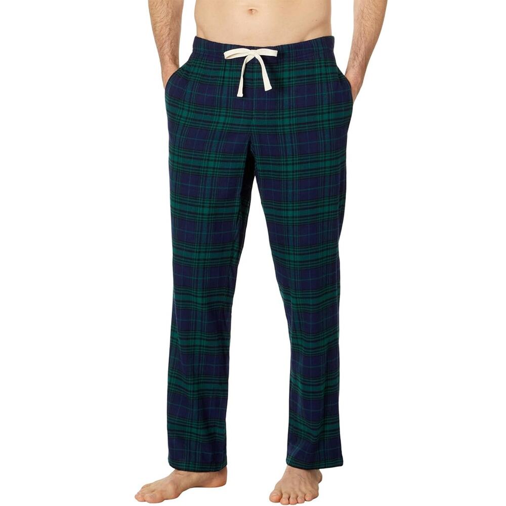 Vineyard Vines Men's Flannel Drawstring Lounge Pajama Pants Plaid Green Blue L